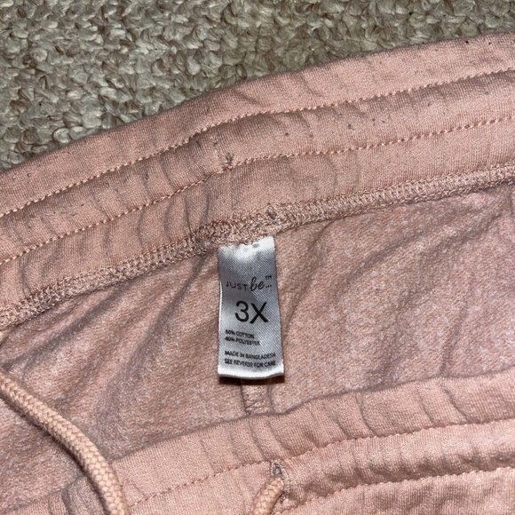 Women's Plus Size Pink Sweat Pants W/Drawstring Sz. 3X By Just Be... - Picture 3 of 3